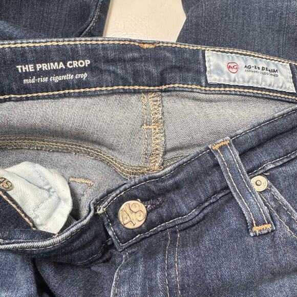 Adriano Goldschmied Women's Mid Rise The Prime Crop Skinny Jeans Dark Wash 31 - Picture 7 of 9